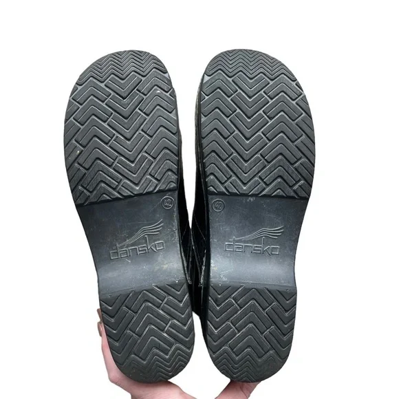 Dansko - Charcoal Anaconda Pro XP Leather Career Nursing Mules Clogs Sz 42 - Picture 5 of 12